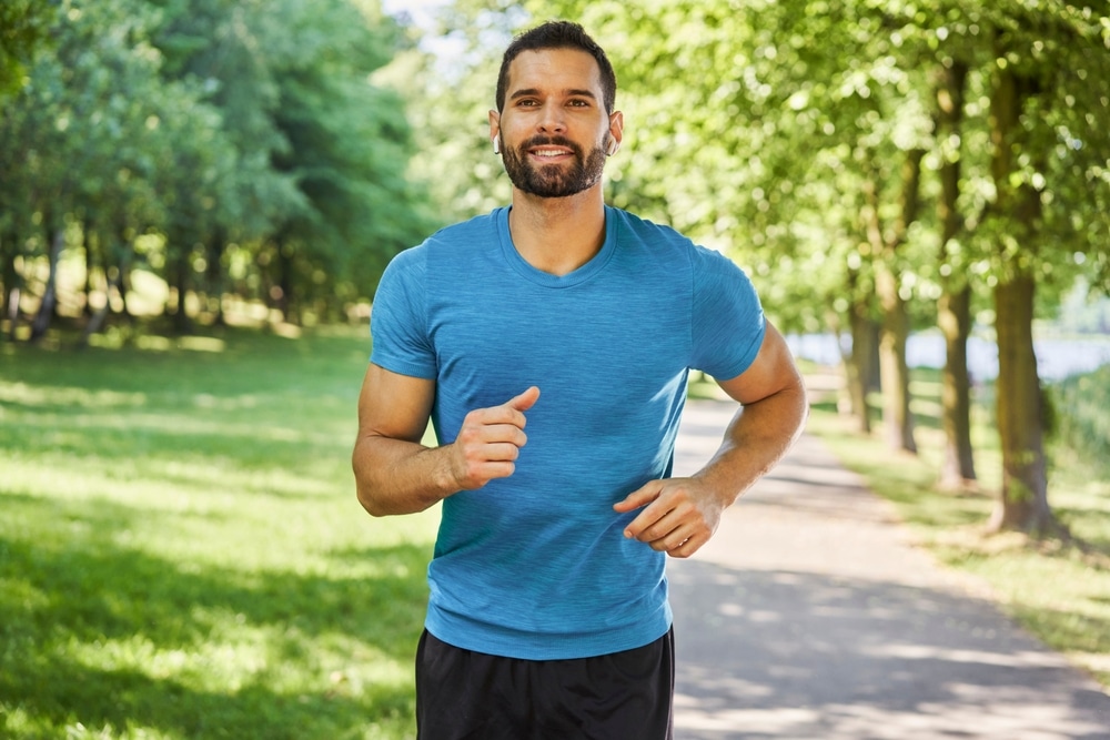 Man running with energy from vitamin injections in Henderson, NV